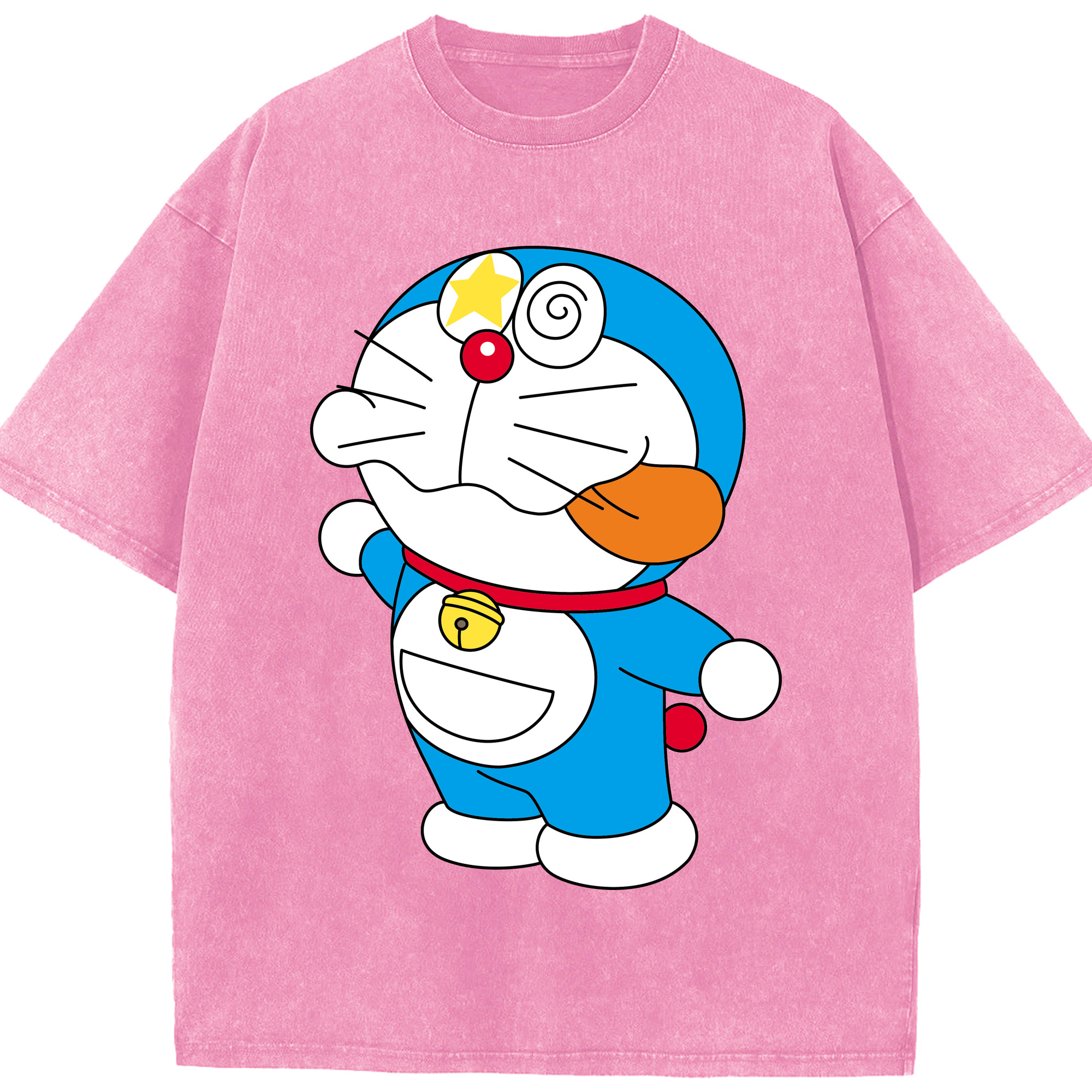 （画像用） ドラえもん Doraemon 綿100% ヴィンテージ風 半袖Tシャツ（フロントプリント）